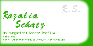 rozalia schatz business card